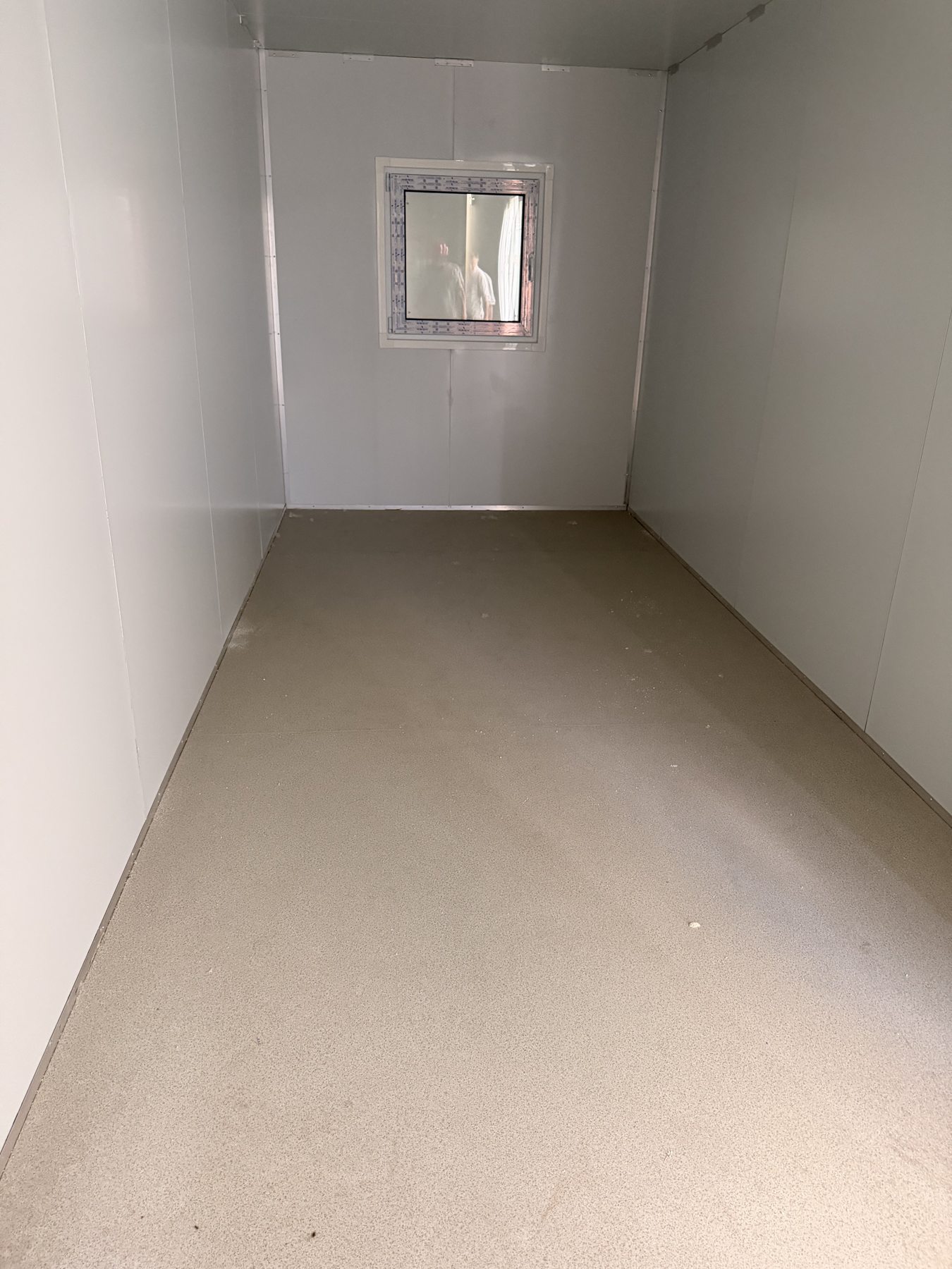 Interior of a modular unit during factory inspection